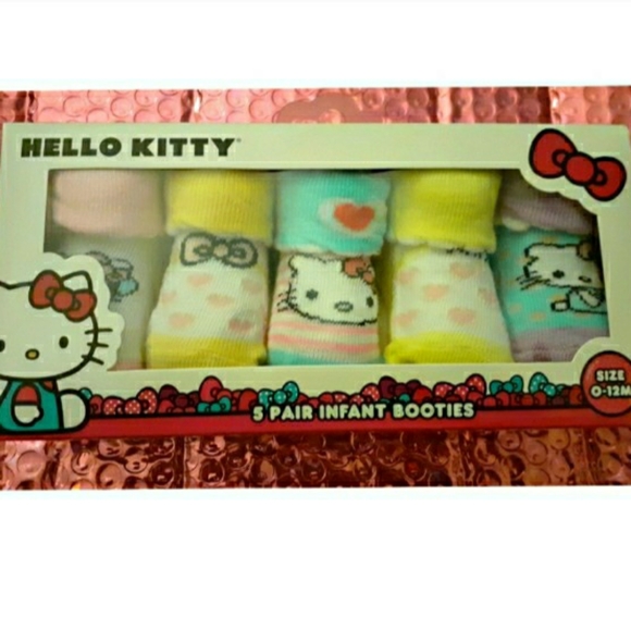 💥Hello Kitty 5 pair infant booties - Picture 4 of 4